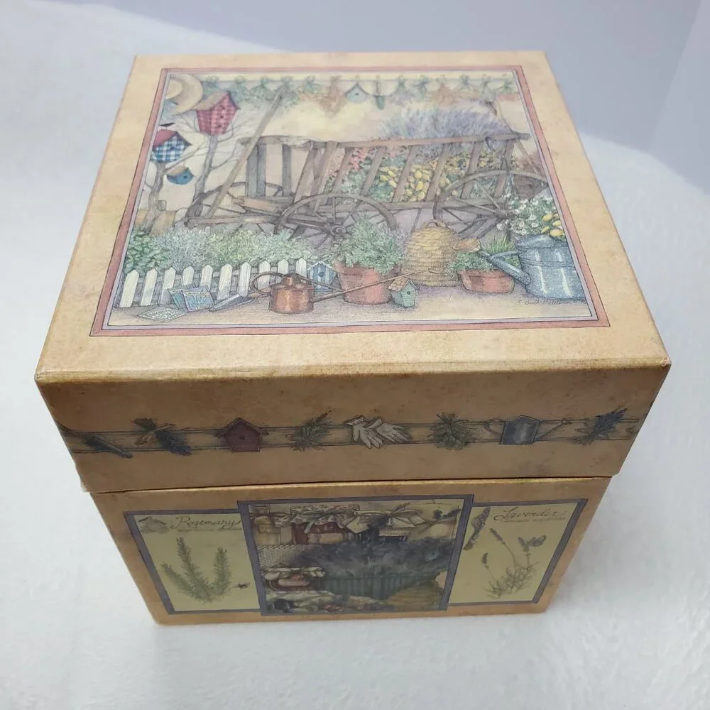Large Decorative Storage Box Garden Seasonal Herbs Bob's Boxes Gift Box